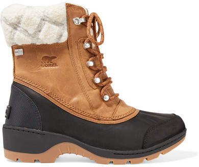 Whistler Rubber And Wool-trimmed Waterproof Nubuck Boots - Tan