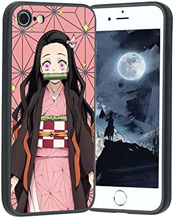 vivist Anime Manga iPhone SE 202078 Case,Japanese Demon Slayer Character Case for Men Boys Women Cute Cartoon Design Soft Silicone Cover 202078(Demon Nezuko) : Cell Phones & Accessories