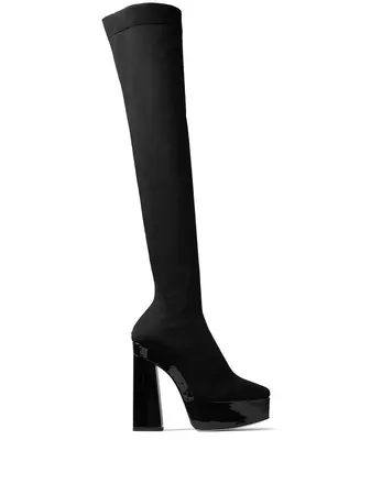 Jimmy Choo Giome 140mm over-the-knee Platform Boots - Farfetch