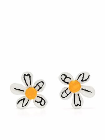 Marni Floral Appliqué Stud Earrings - Farfetch