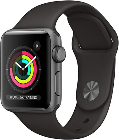 Amazon.com: Apple Watch Series 3 (GPS, 38mm) - Silver Aluminum Case with White Sport Band : Electronics