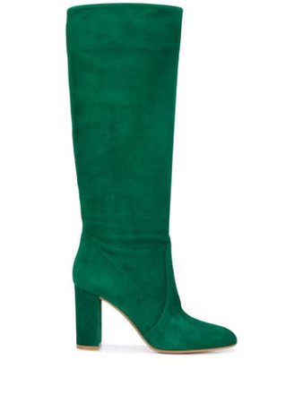 Green Gianvito Rossi knee-length suede boots G8062785RICC45 - Farfetch