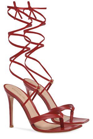 ribbon gladiators sandals red heels lisa