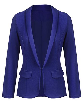 Grabsa Women's Work Office Blazer Long Sleeve Classic Open Front Jacket Suit at Amazon Women’s Clothing store