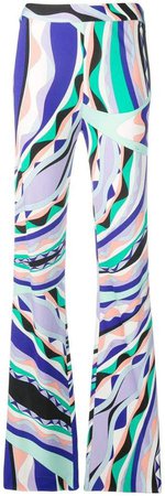 Burle Print Flared Trousers