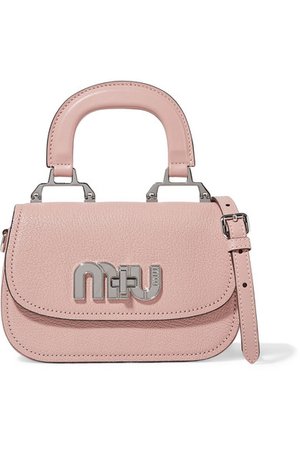 Miu Miu | Mini textured-leather shoulder bag | NET-A-PORTER.COM
