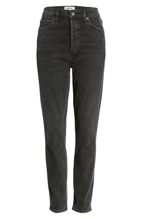 AGOLDE Nico High Waist Slim Leg Jeans (Virtue) grey