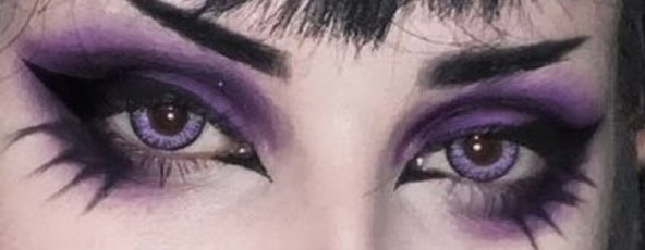 purple goth eye
