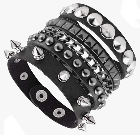 goth bracelet set