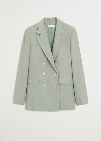 Double buttoned modal blazer - Women | Mango USA  green
