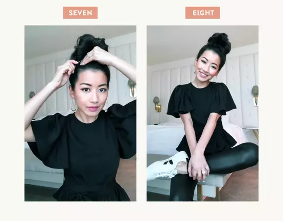 Hair Tutorial: Messy Top Knot Bun with Volume