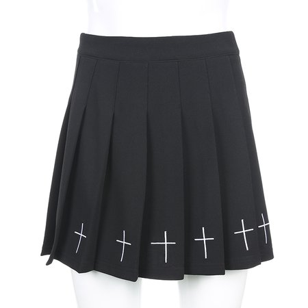 SUCHCUTE Pleated women skirts Modis gothic A line mini skirt spring 2020 black streetwear wild chrismas party outfits|Skirts| - AliExpress