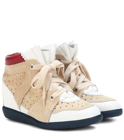 Betty leather and suede sneakers