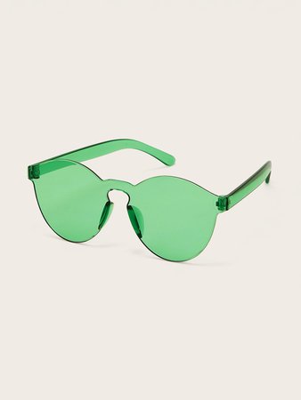 Thin Round Rimless Colored Lens Sunglasses | ROMWE