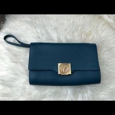 teal blue handbag