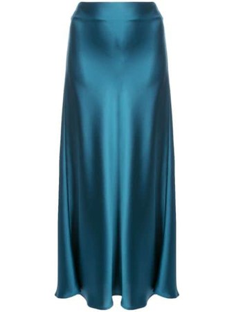 Blue Galvan Valletta Satin Slip Skirt | Farfetch.com