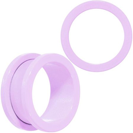 Sweet Pastel Purple Screw Fit Tunnel Plug Set 16 Gauge to 19mm – BodyCandy