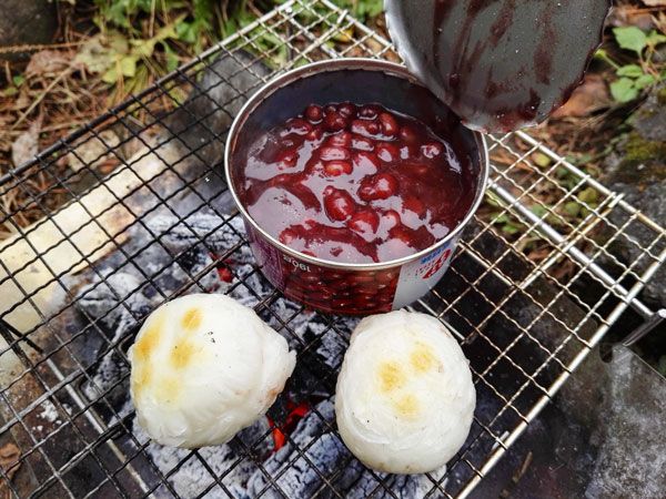 bean red  mochi cooking 🍳 camping 🍳