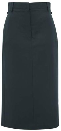 Ixandra Tailored Twill Midi Skirt - Womens - Dark Green