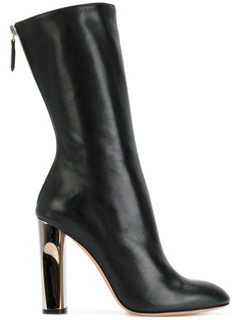 Alexander McQueen Sculpted Heel Fitted Boots $1,090 - Shop AW17 Online - Fast Delivery, Price