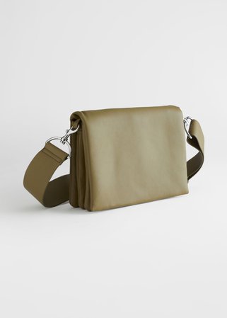 Leather Crossbody Utility Bag - Green - Shoulderbags - & Other Stories
