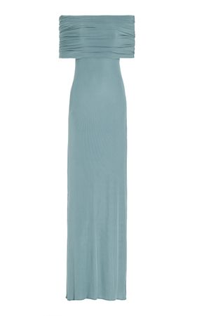 Exclusive Off-The-Shoulder Jersey Maxi Dress By Atlein | Moda Operandi