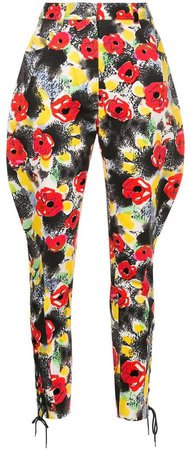 Pre-Owned floral tailored trousers