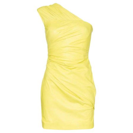 Yellow Leather Dress