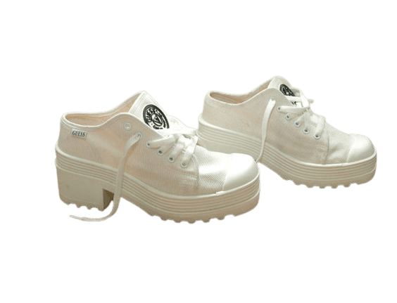 90s white platform sneakers