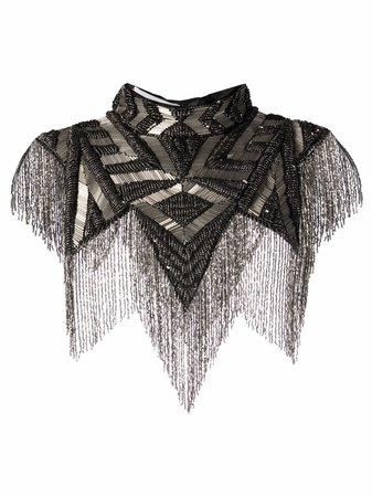Atu Body Couture fringed beaded scarf - FARFETCH