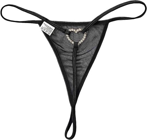 Amazon.com: WDIRARA Women's Snakeskin Print Heart Ring Panty Strappy Underwear Thong Black Rhinestone L : Clothing, Shoes & Jewelry