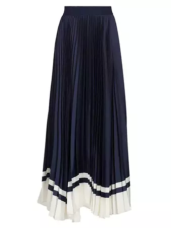 Shop Alice + Olivia Katz Pleated Knit Maxi Skirt | Saks Fifth Avenue