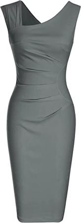 Amazon.com: MUXXN Women's Retro 1950s Style Sleeveless Slim Business Pencil Dress : Clothing, Shoes & Jewelry