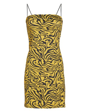 Lotte Zebra Print Denim Dress