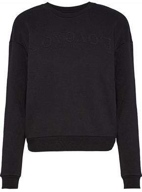 Zip-detailed Bead-embellished Cotton-blend Fleece Sweatshirt