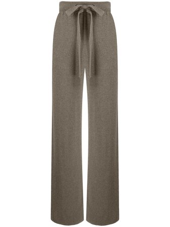 Shop Nanushka ribbed-knit wool trousers with Express Delivery - Farfetch