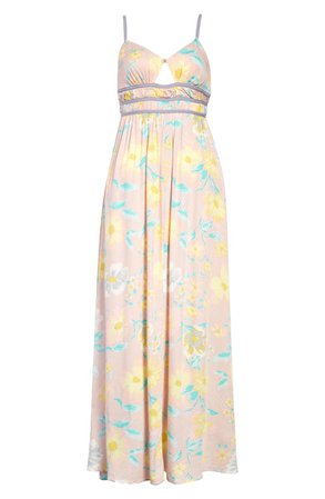 Free People Wisteria Floral Sleeveless Maxi Dress | Nordstrom