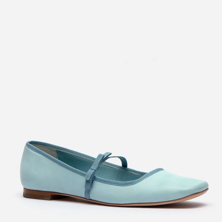 Pale Blue Flats with Bow