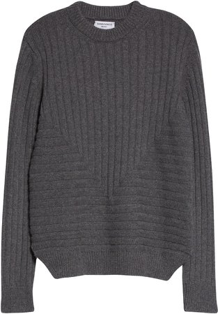 Ribbed Cashmere Crewneck Sweater