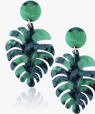 acrylic palm earrings