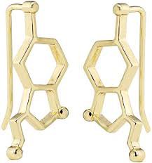 gold science earring - Google Search