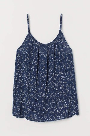 Crinkled Camisole Top - Blue