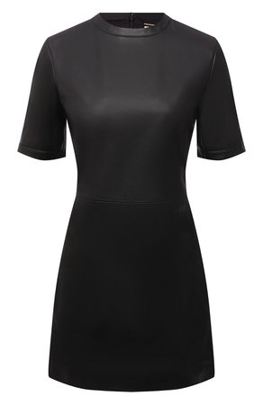 Женское черное кожаное платье SAINT LAURENT — купить за 257500 руб. в интернет-магазине ЦУМ, арт. 672865/YC2ZZ