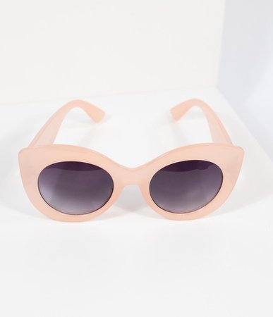 Pink Matte Mousey Cat Eye Sunglasses – Unique Vintage