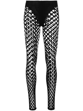 Jean Paul Gaultier Perforated Mesh Leggings - Farfetch
