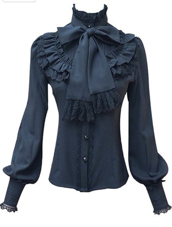 black Victorian blouse