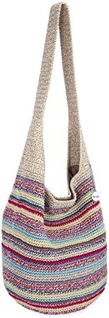 Amazon.com: The Sak 120 Hobo Bag in Crochet, Large Purse with Single Shoulder Strap, Eden Stripe : Clothing, Shoes & Jewelry