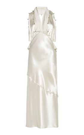 Bottega Veneta Embellished Fluid Satin Midi Dress By Bottega Veneta | Moda Operandi