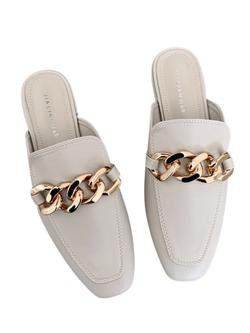 'Maggie' Chain Detail Loafers (3 Colors) - Goodnight Macaroon
