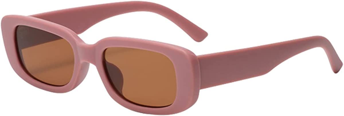 Amazon.com: Dollger Trendy Rectangle Sunglasses For Women Men Trendy Retro Rectangular Orange Shades sunglasses Pure Orange : Clothing, Shoes & Jewelry